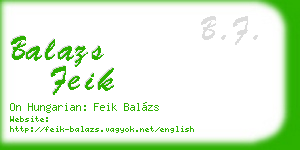 balazs feik business card